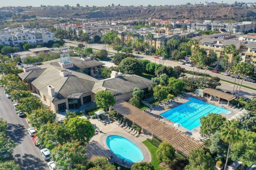 Pools and cabana deck at the CenterPointe Club