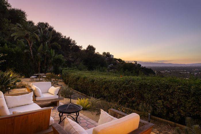 Sunset over the Valley from the garden at Sunswept Drive