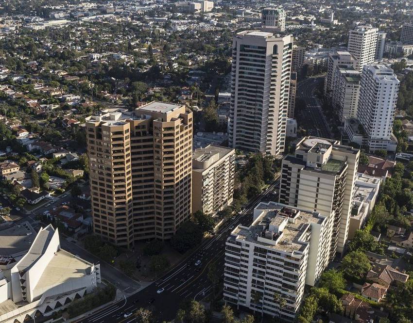 Residential towers along the Wilshire Corridor