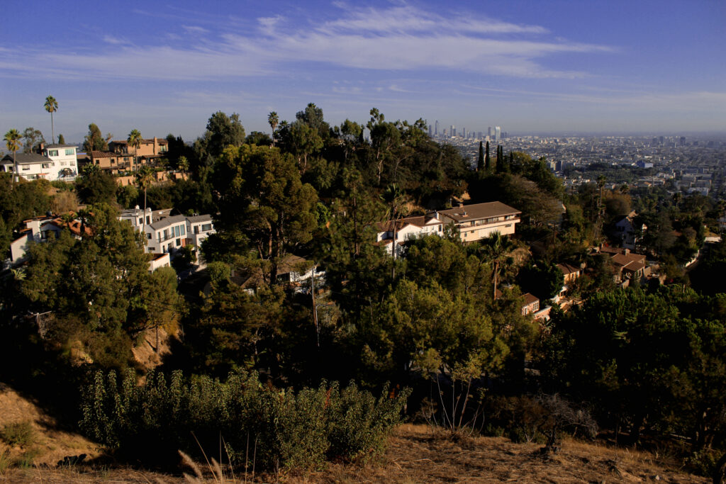 A brick estate on a Los Feliz street