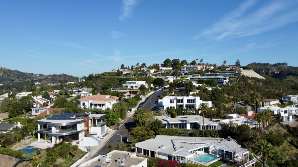 Contemporary homes on the Mount Olympus hillside
