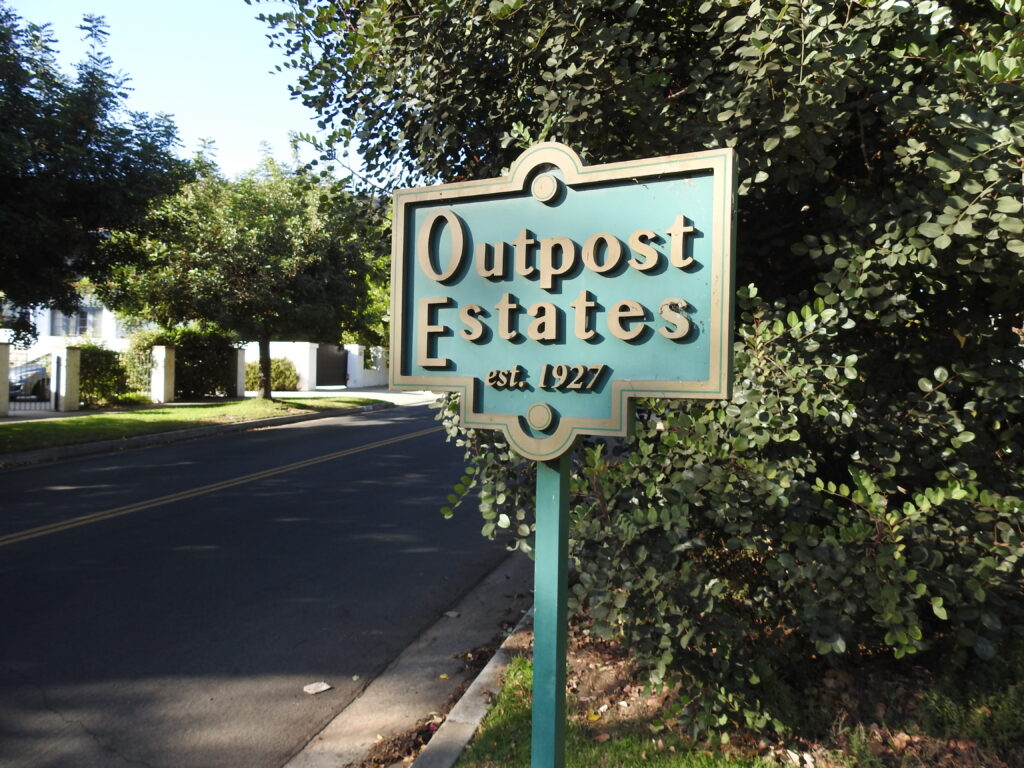 Outpost Estates neighborhood sign